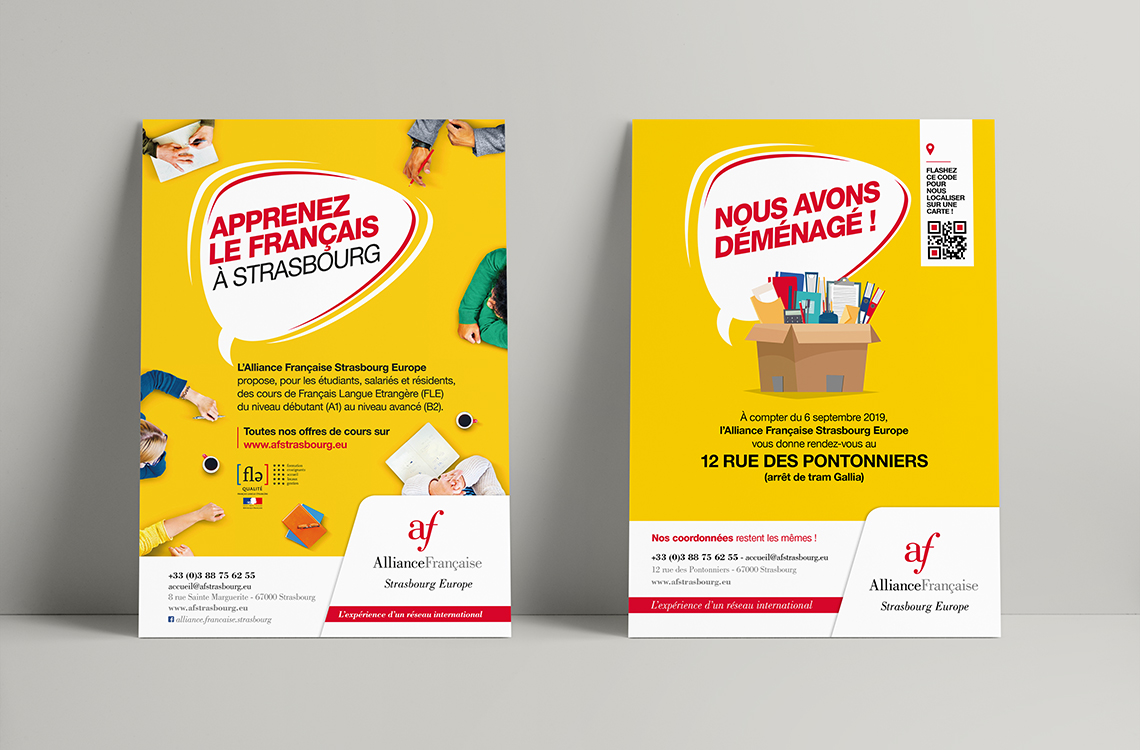 Affiches et flyers promotionnels Alliance Française