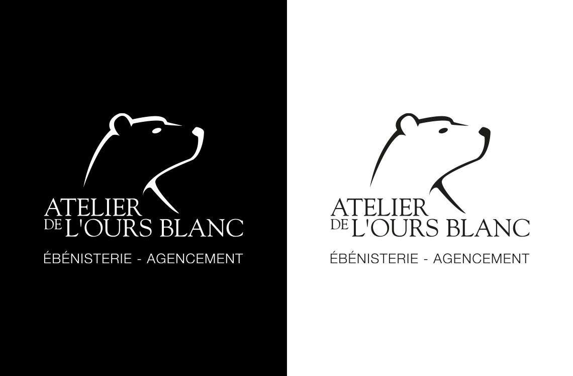 Logotype et identité visuelle de l'Atelier de l'Ours Blanc